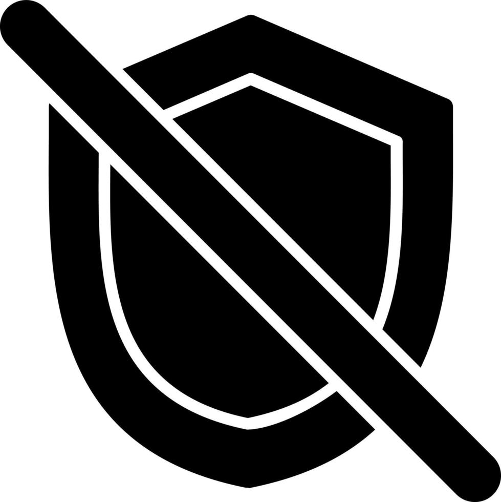 Shield Off Vector Icon Design