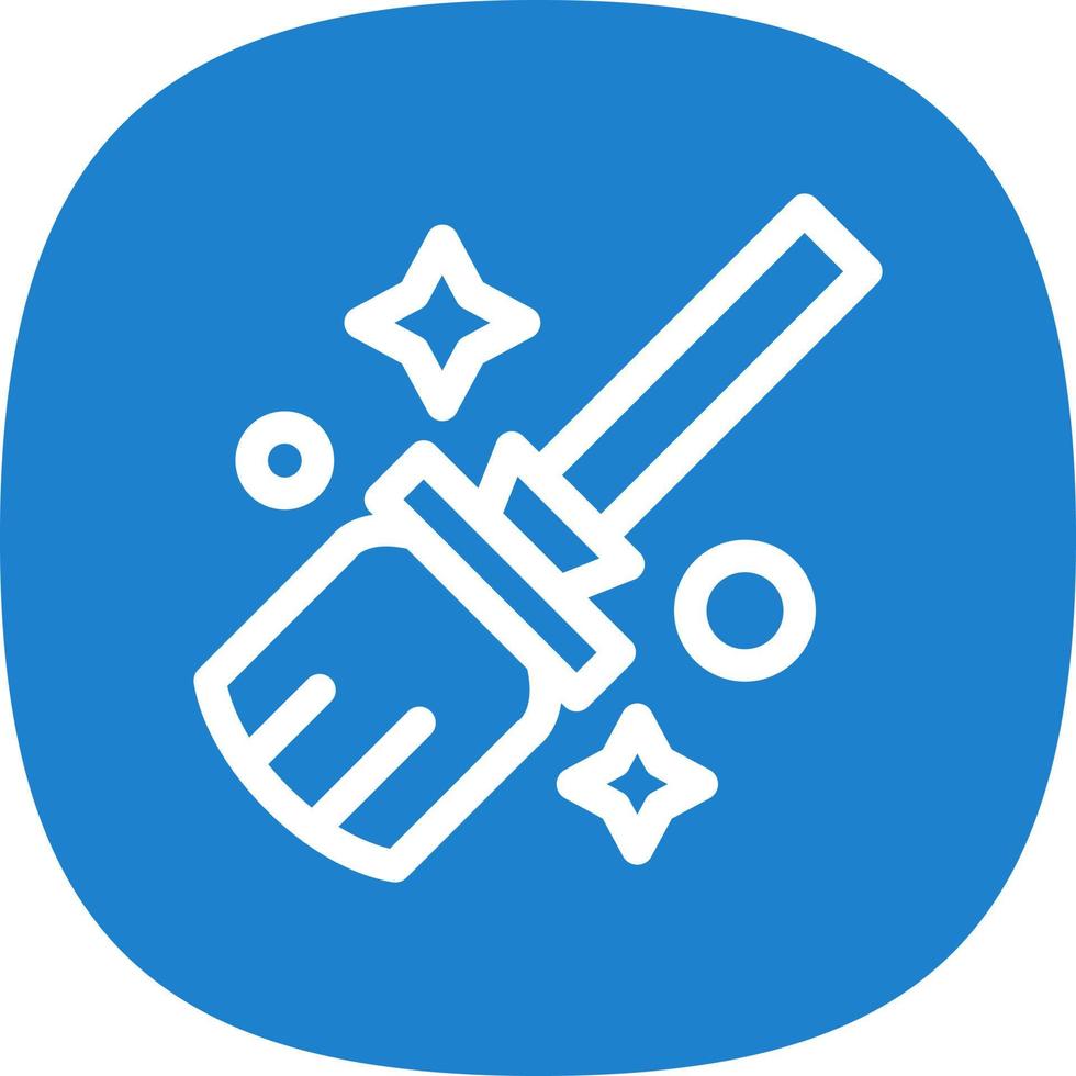 Flying Broom Vector Icon Design