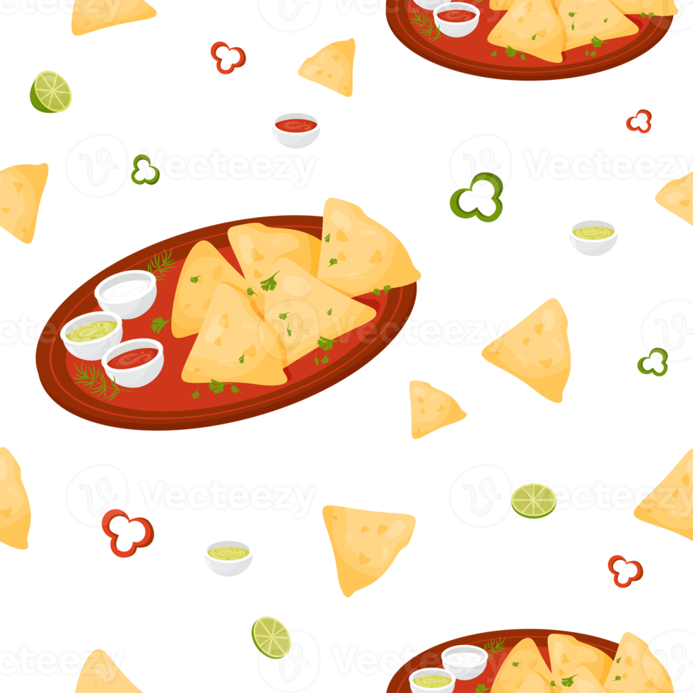 padrão perfeito com quesadilla mexicana png