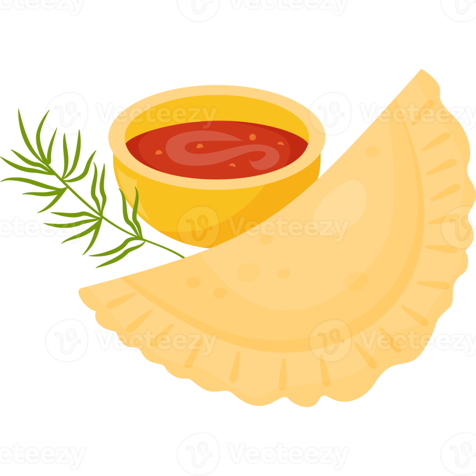 Mexican Empanada with tomato sauce png
