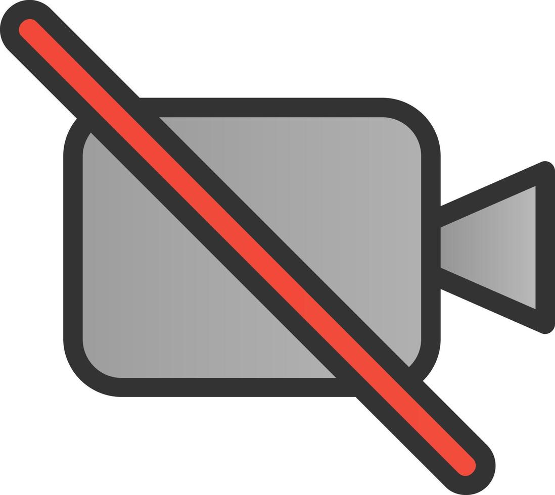 Video Off Vector Icon Design