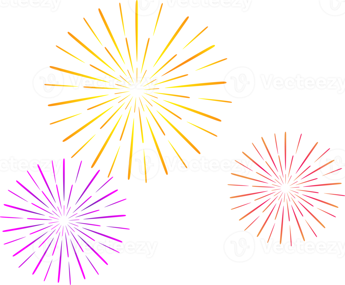 Fireworks New Year Element png