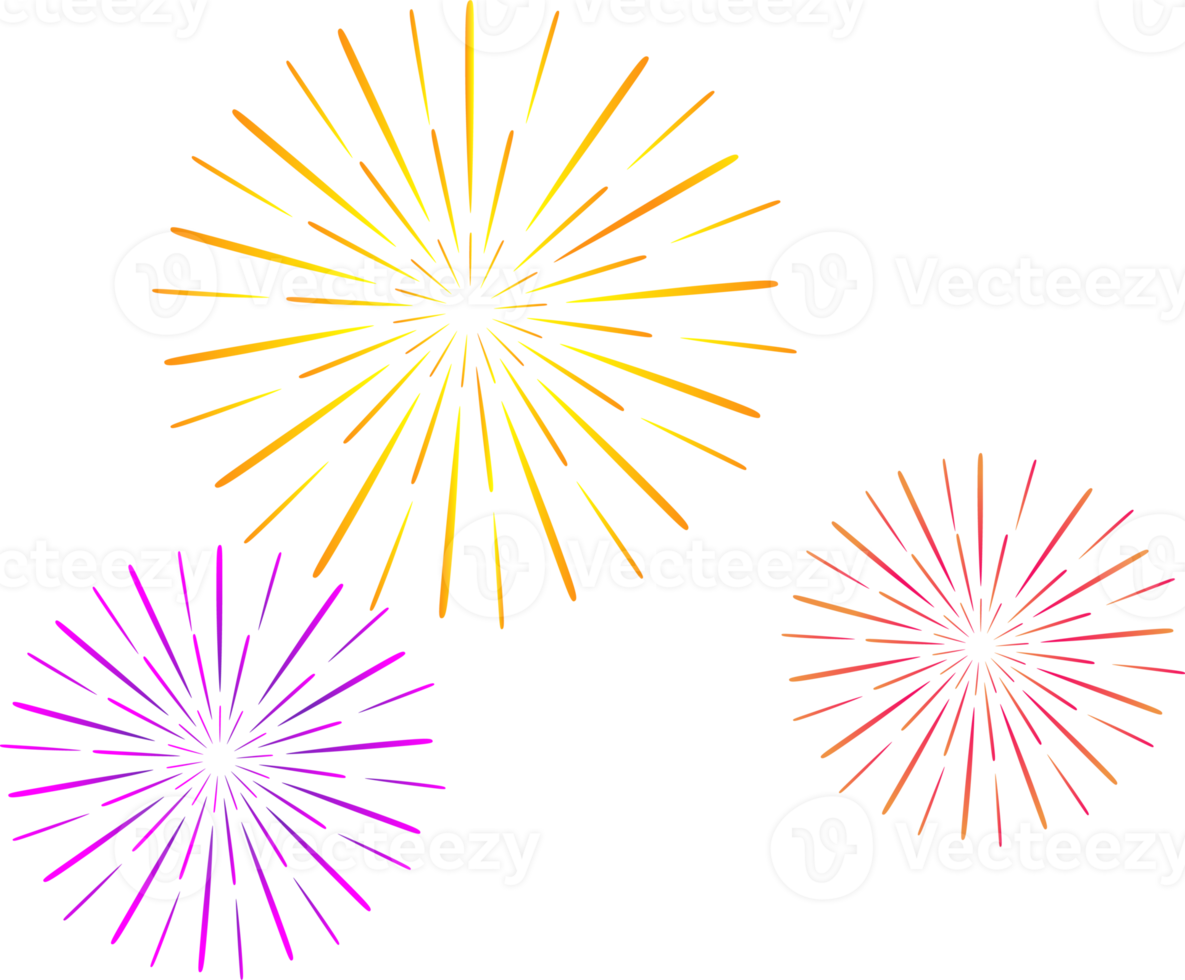 fuochi d'artificio nuovo anno elemento png