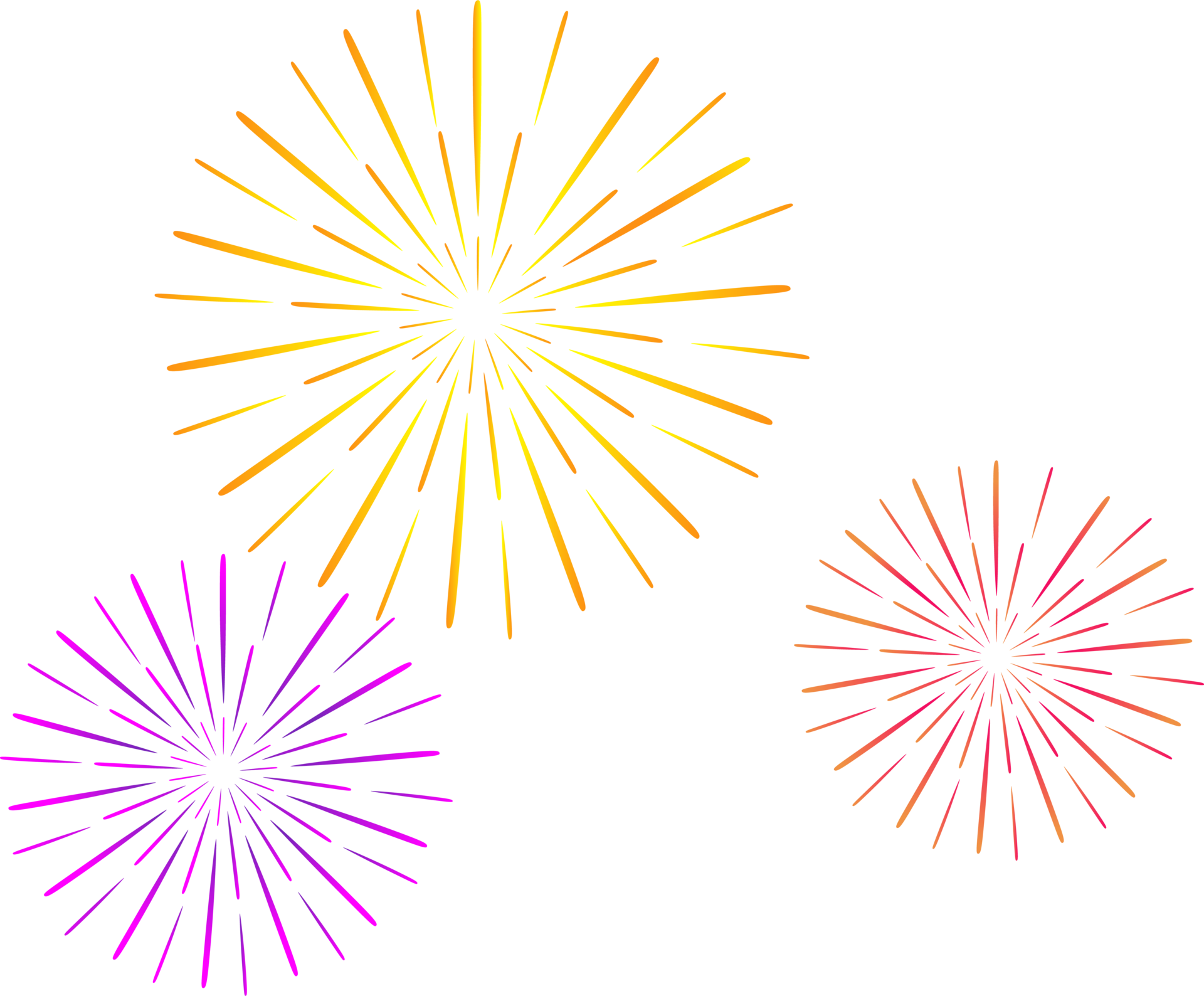 new years eve fireworks clipart with transparent