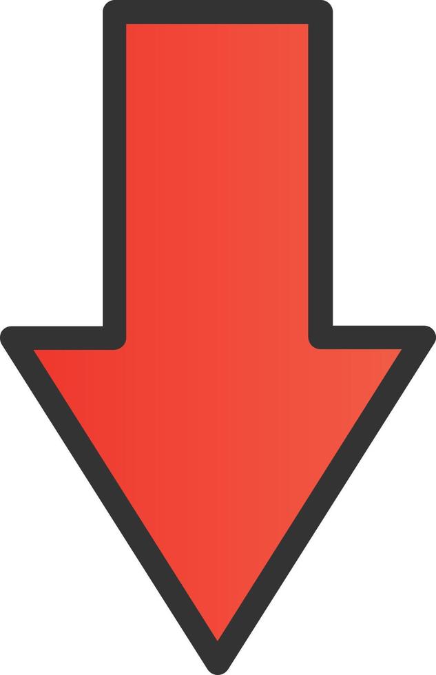 Down Vector Icon Design