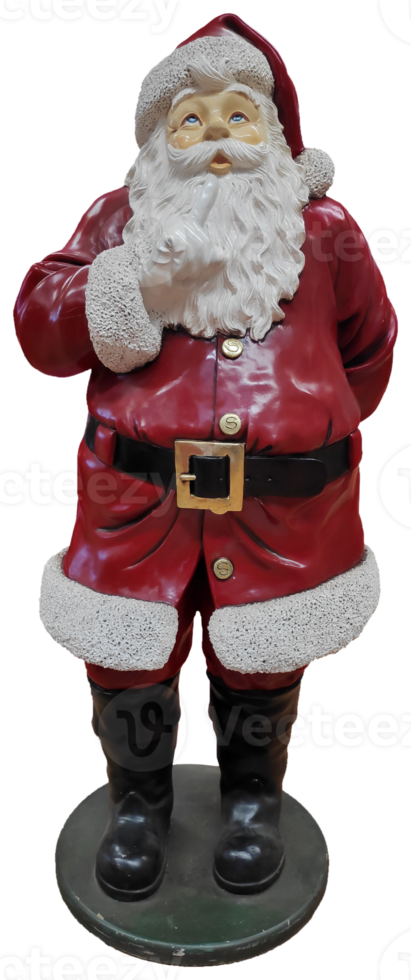 Santa Claus figurine isolated on a transparent background png