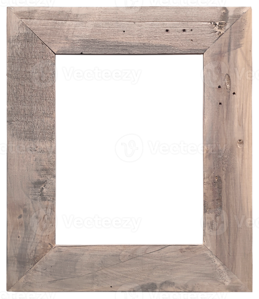 Rustic wooden picture frame with copy space png