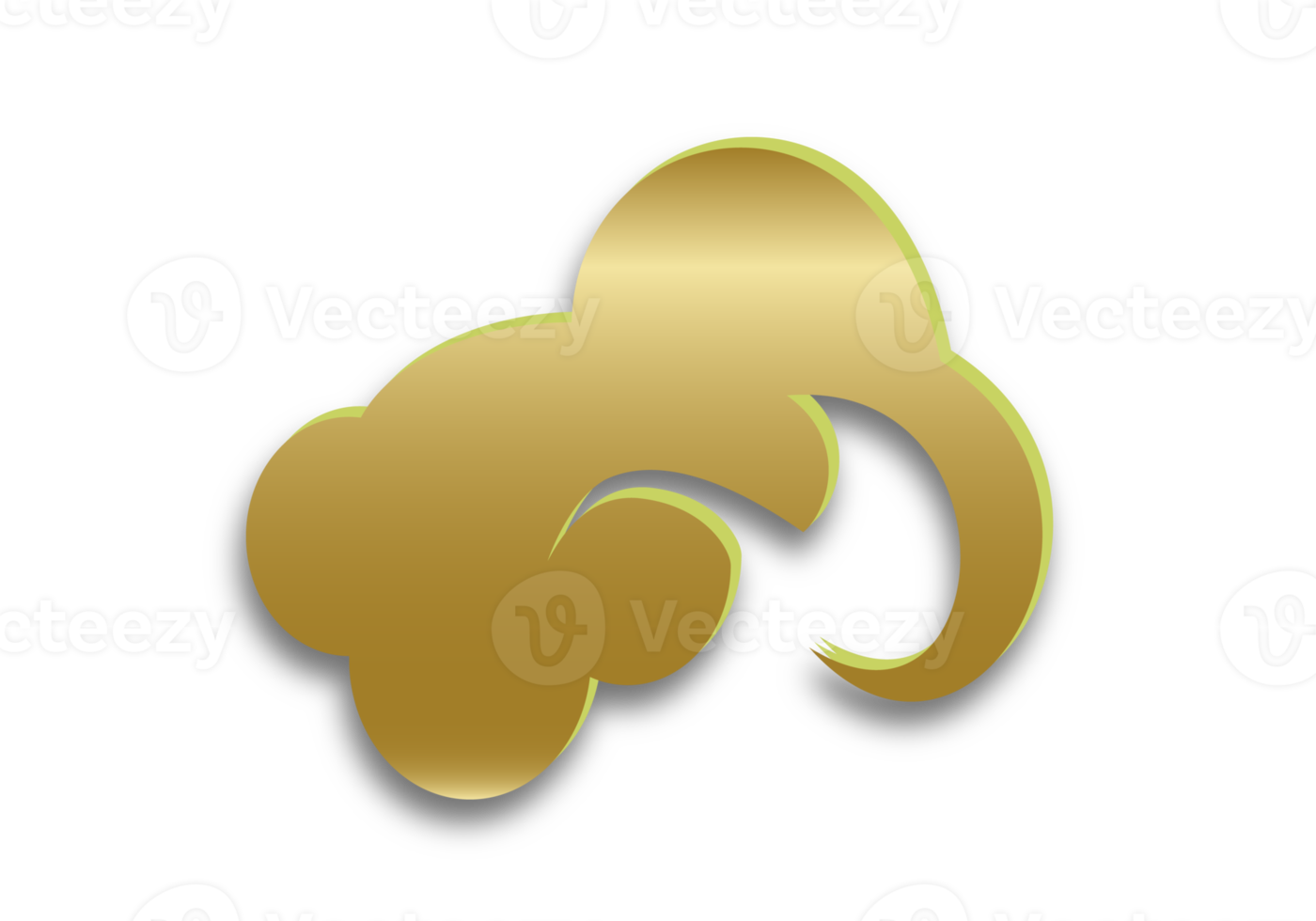 Abstract traditional chinese cloud ornament vector. Cloud element imlek day for your social media design. png