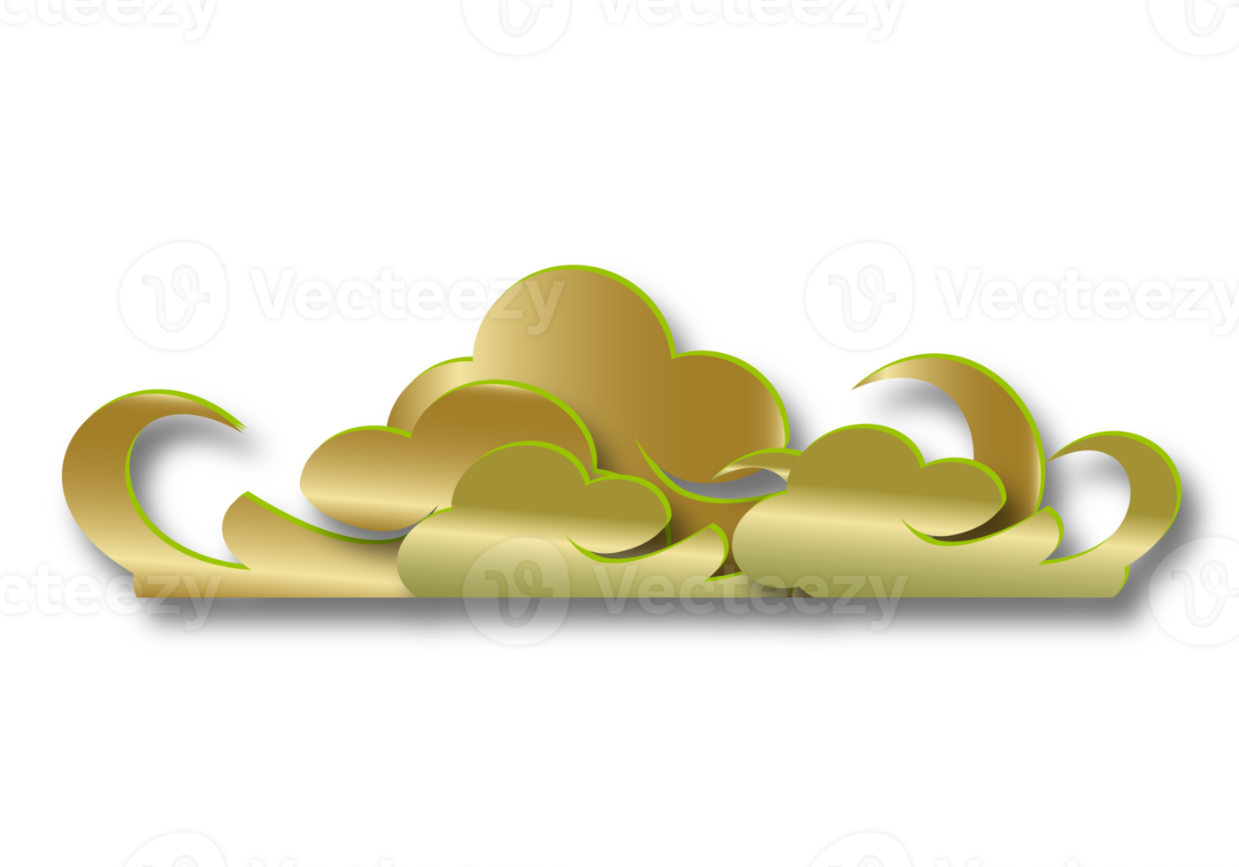 abstrakt traditionell kinesisk moln prydnad vektor. moln element imlek dag för din social media design. png