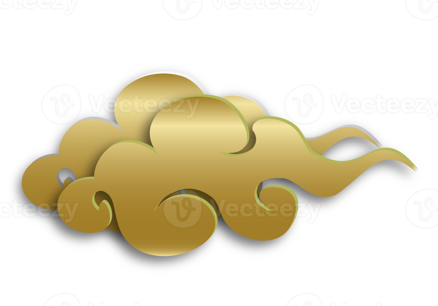 vector de ornamento de nube chino tradicional abstracto. elemento de nube imlek day para su diseño de redes sociales. png