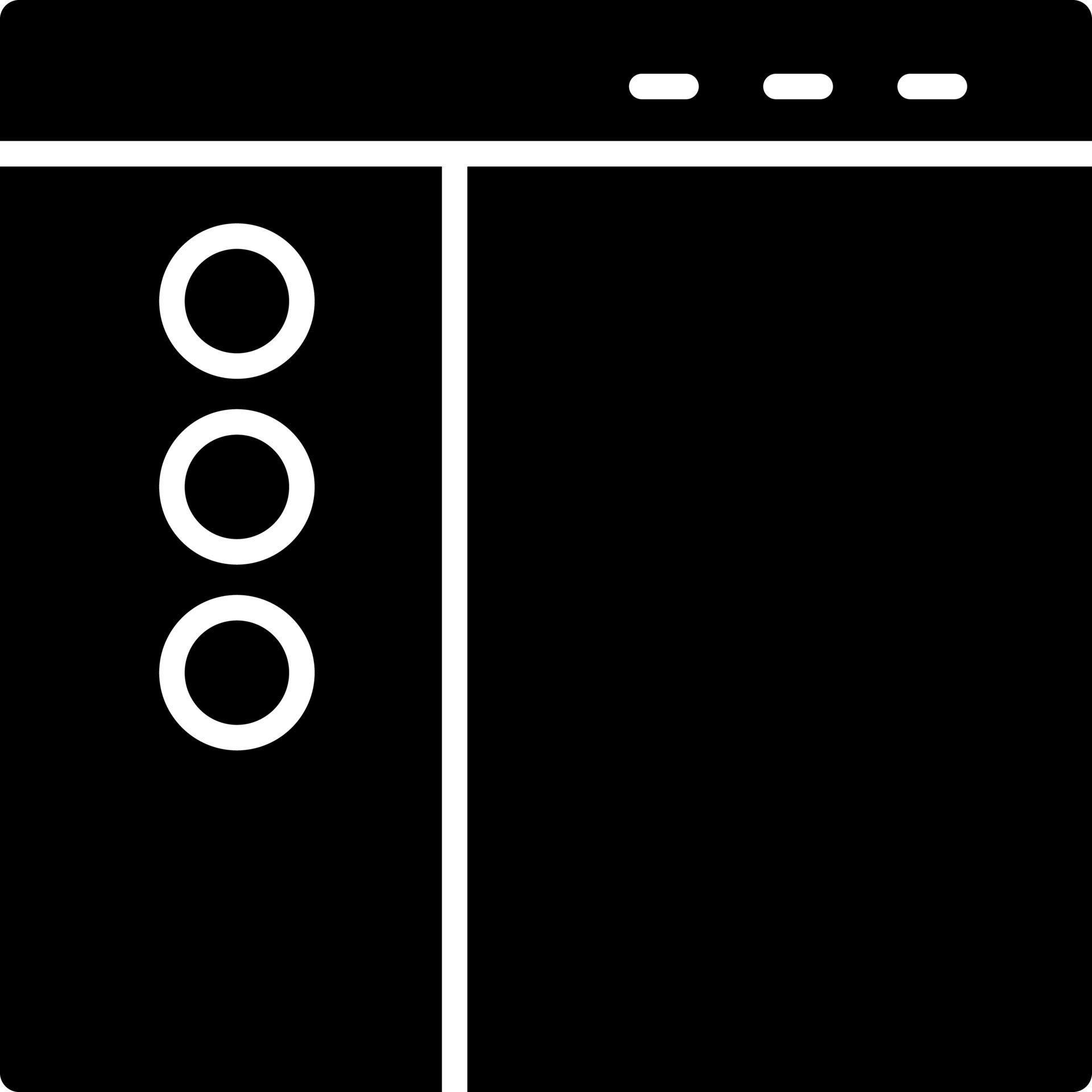 Sidebar Vector Icon Design 15340203 Vector Art at Vecteezy