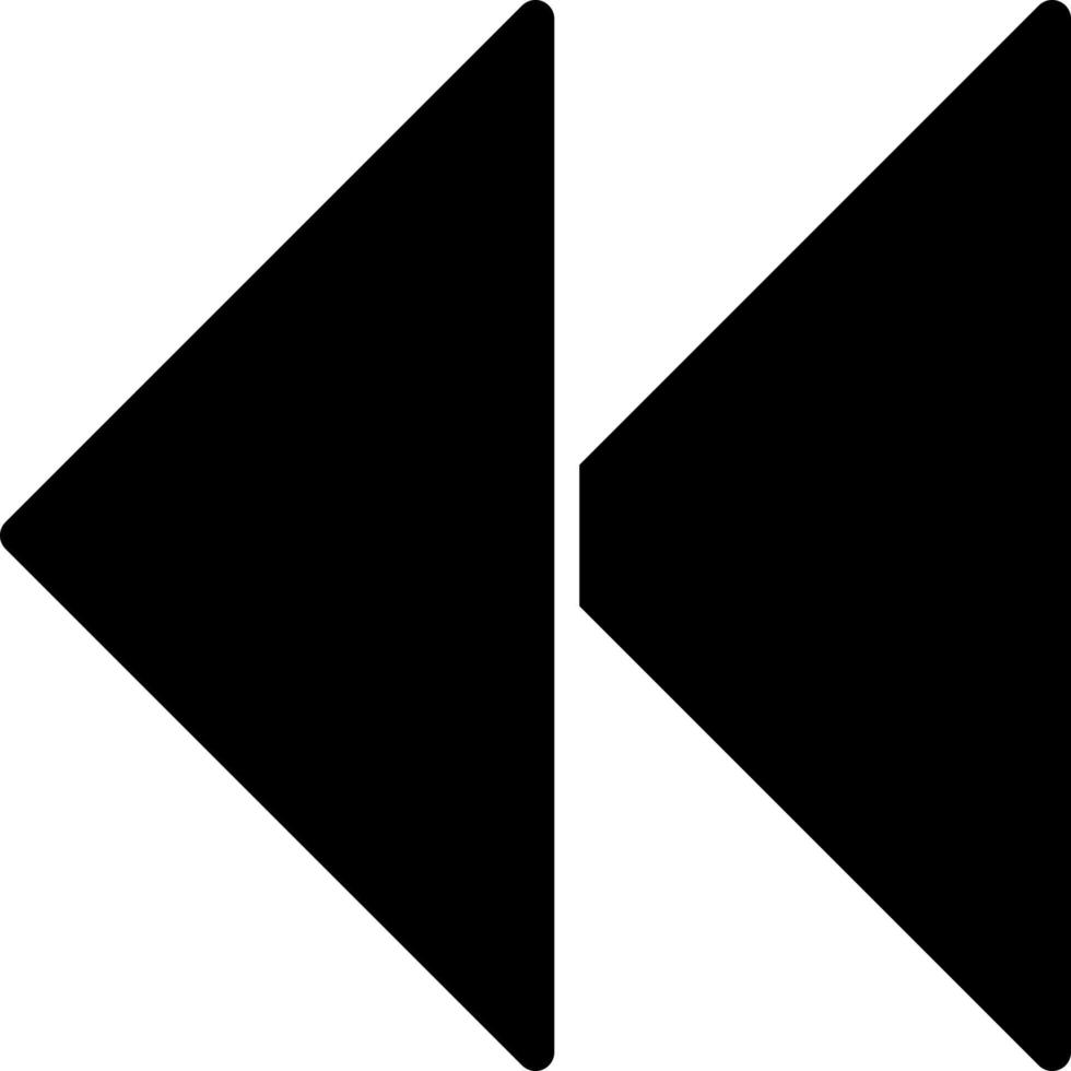 Rewind Vector Icon Design