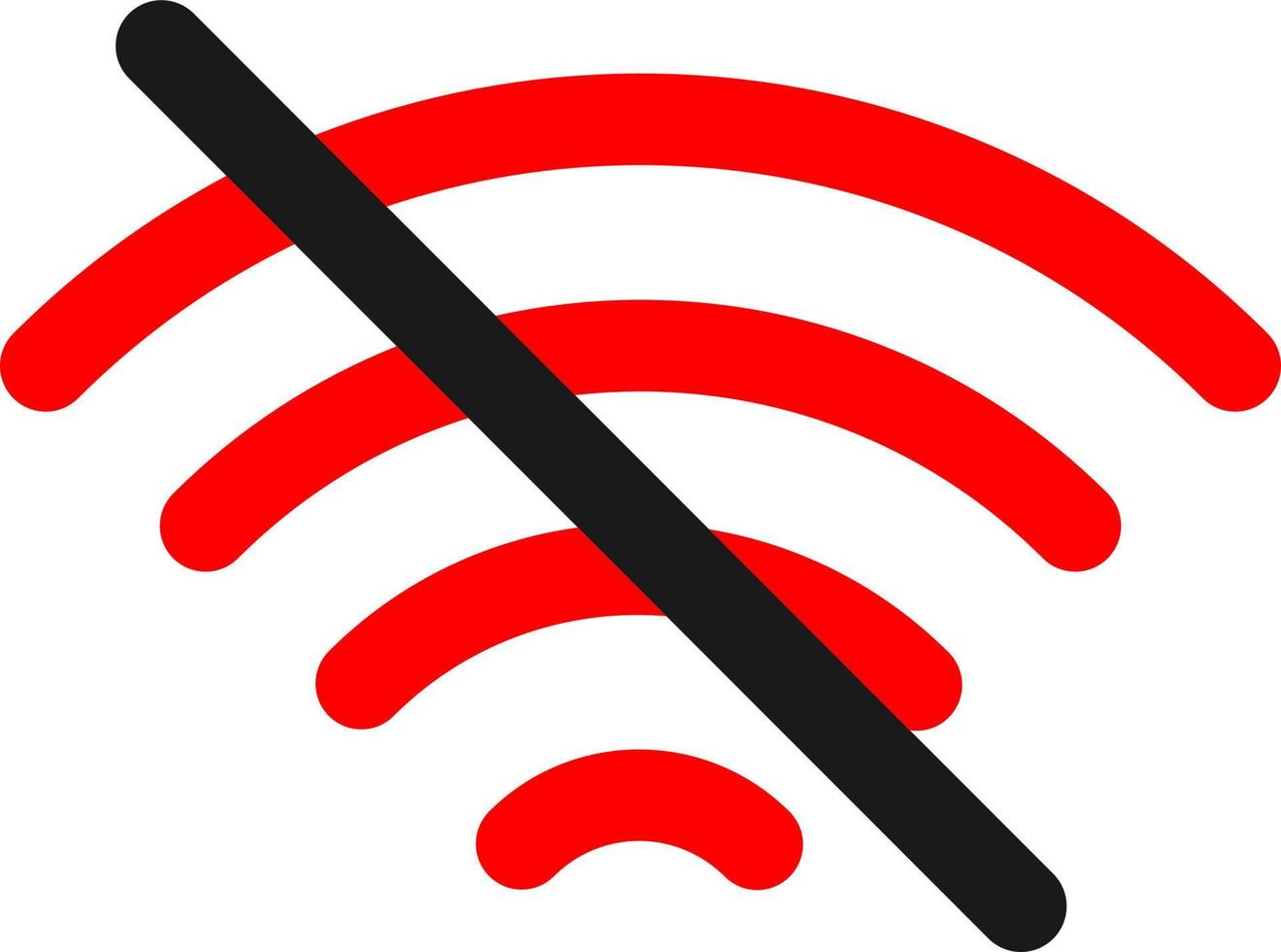 diseño de icono de vector wifi apagado