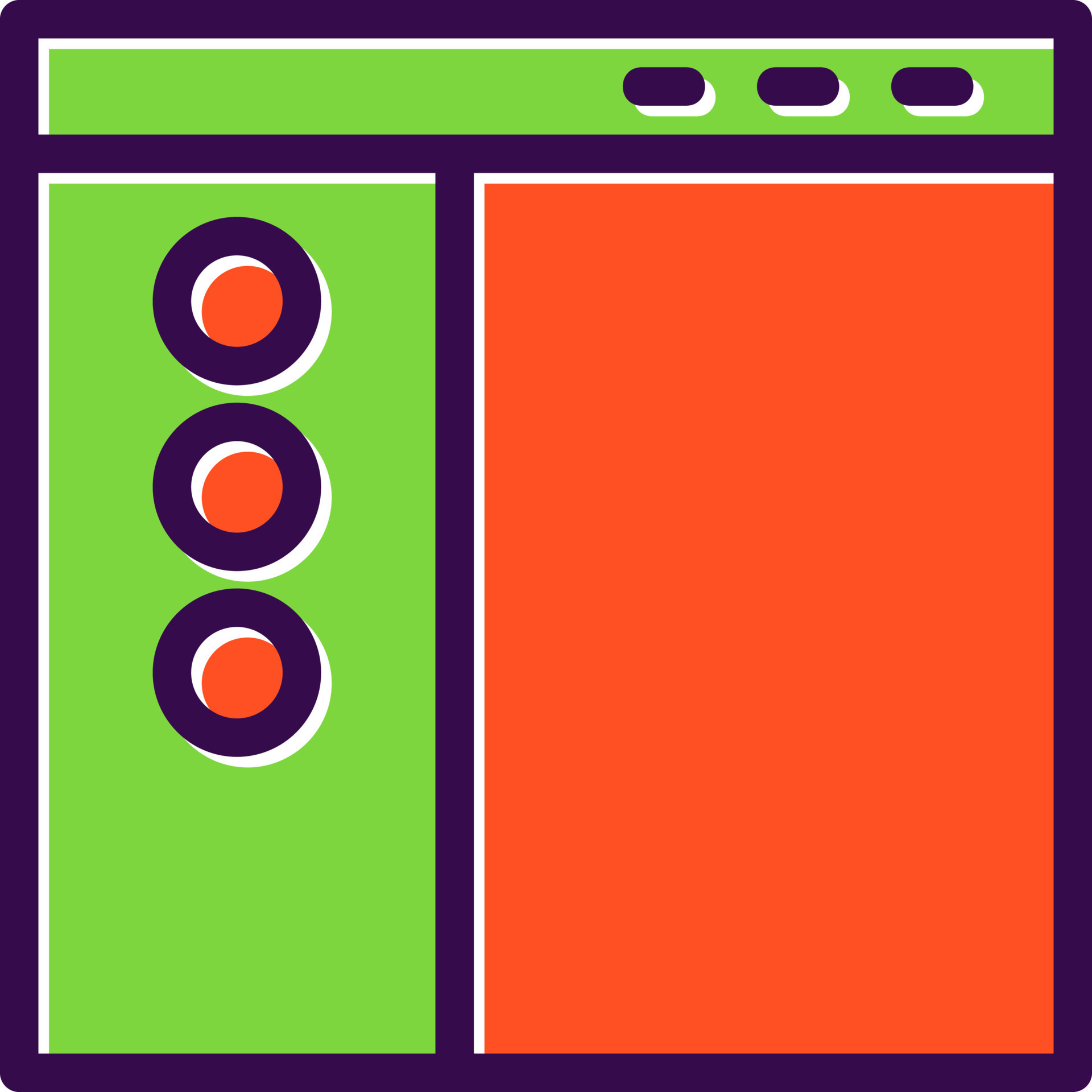 Sidebar Vector Icon Design 15340648 Vector Art at Vecteezy