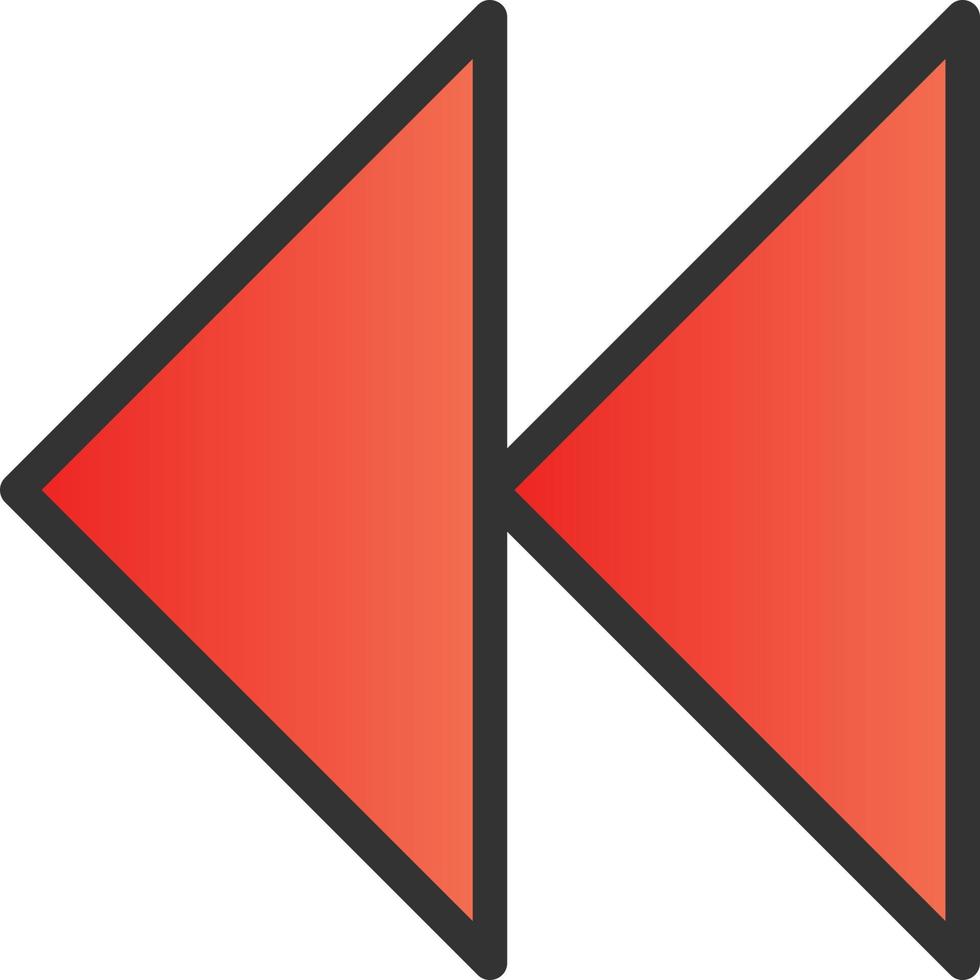 Rewind Vector Icon Design
