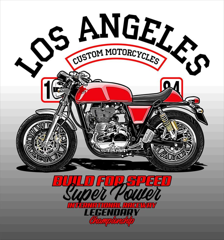 motorbike vector template for t-shirt design