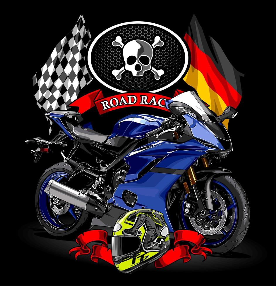 motorbike vector template for t-shirt design