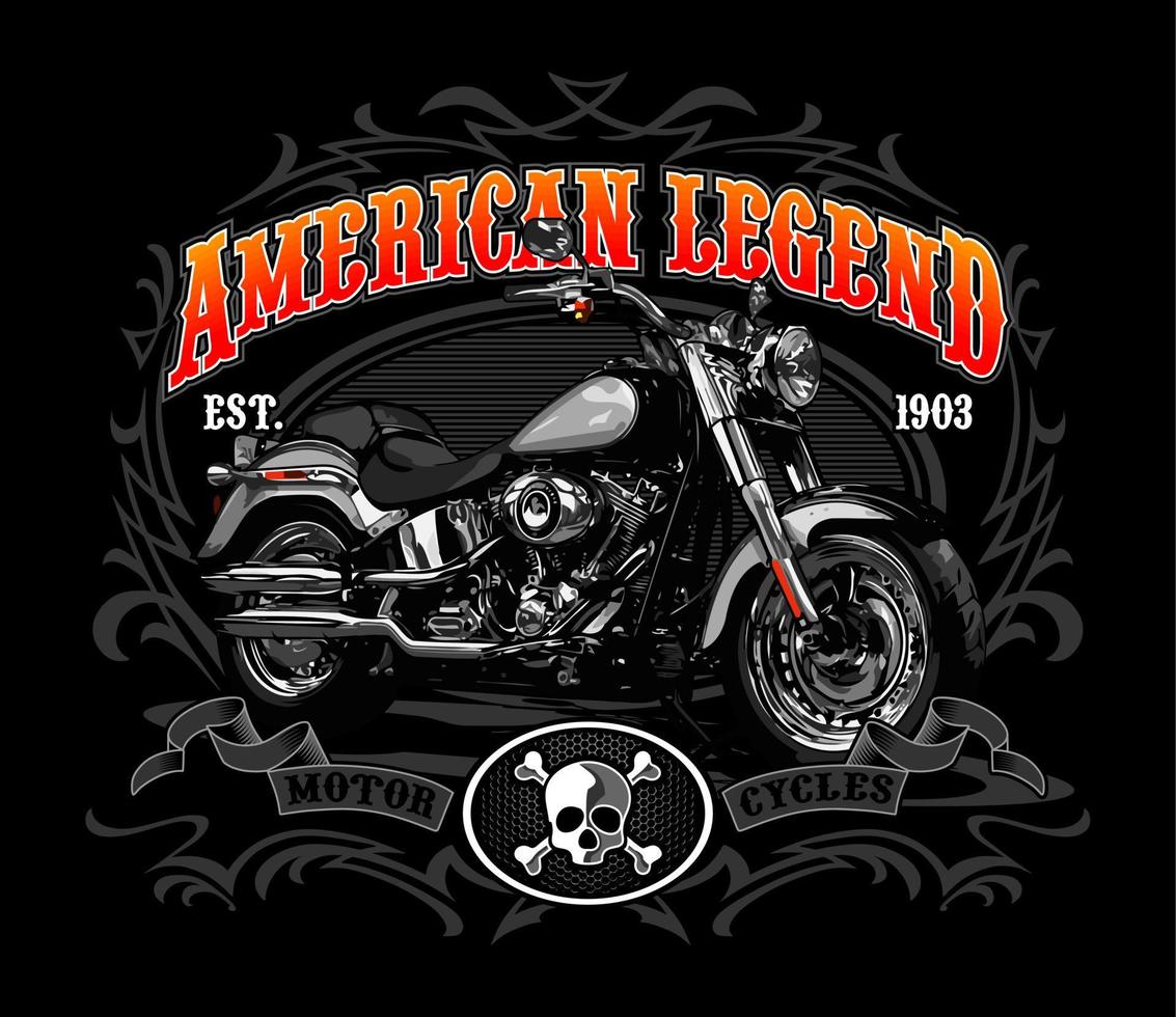 motorbike vector template for t-shirt design