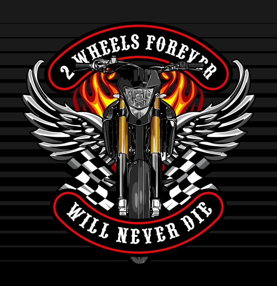 motorbike vector template for t-shirt design