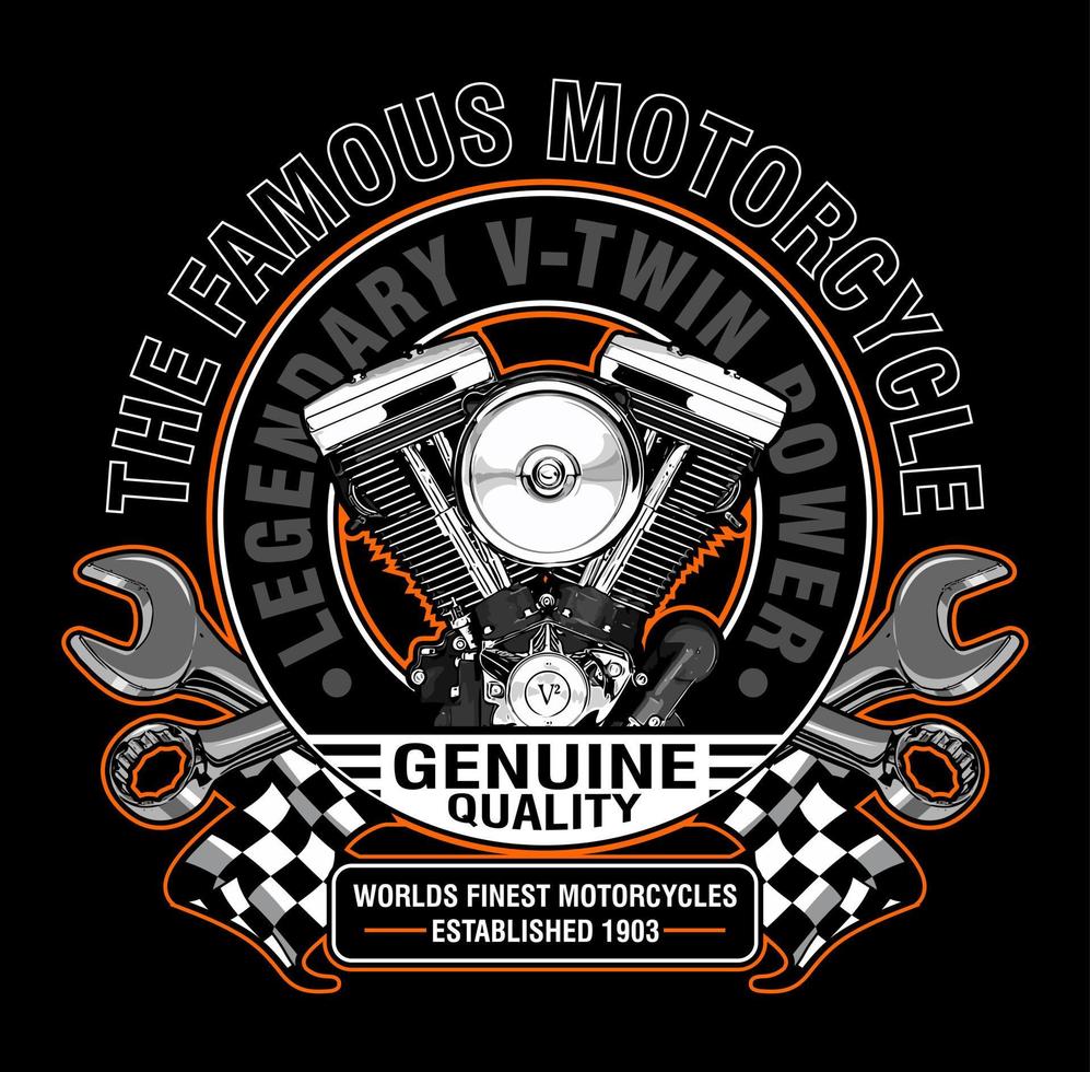 v twin engine vector template