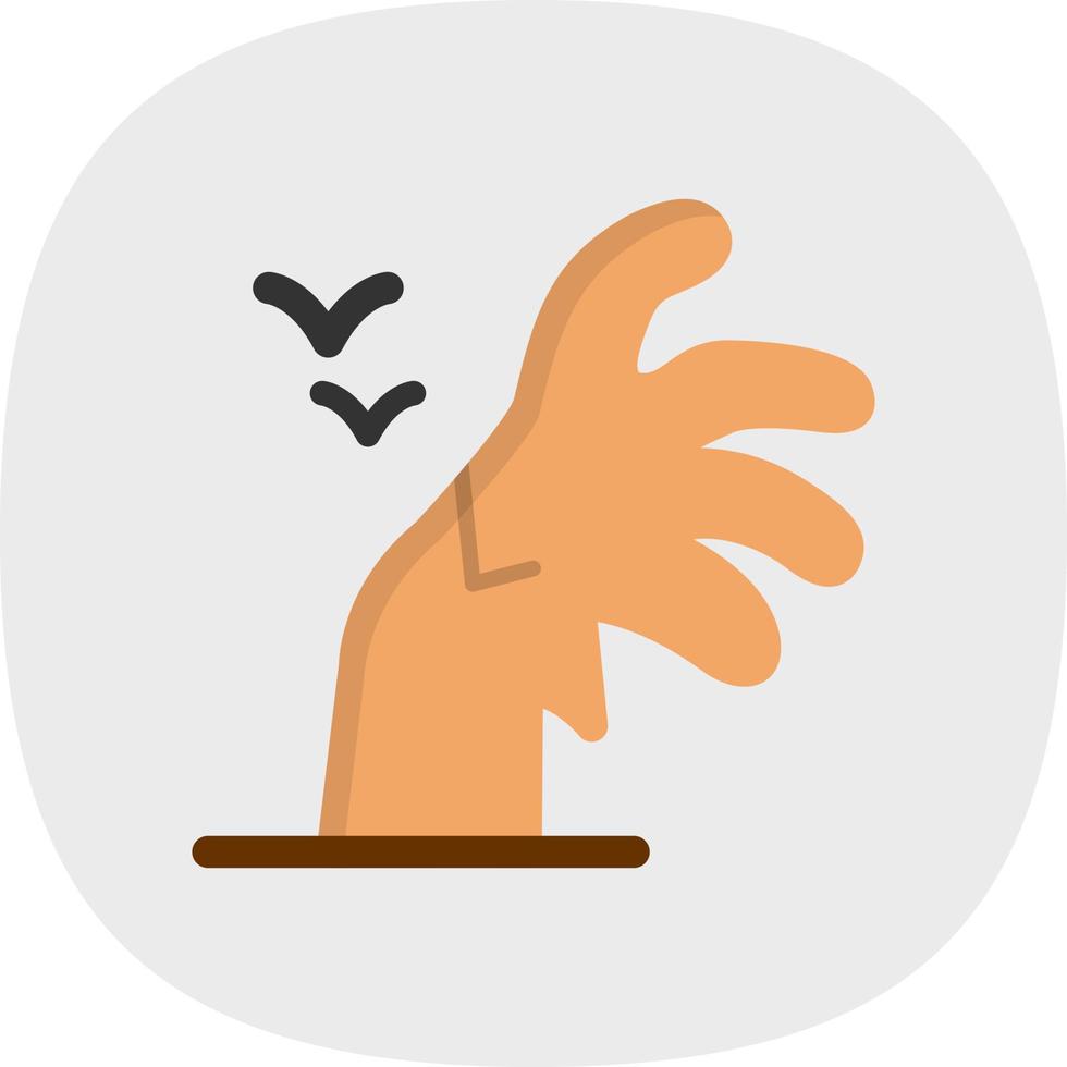 Scary Hand Vector Icon Design