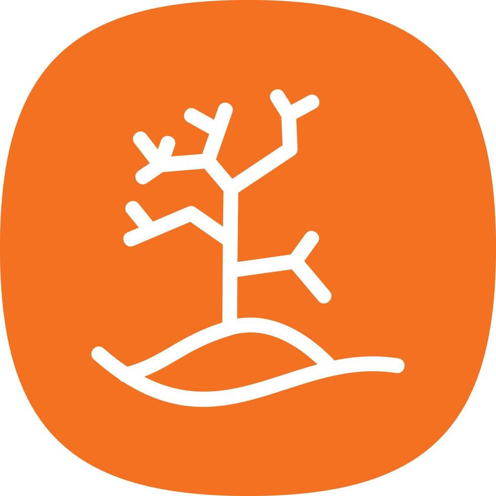 diseño de icono de vector de árbol seco