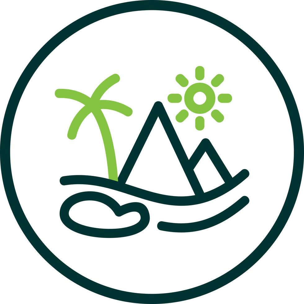 Desert Oasis Vector Icon Design
