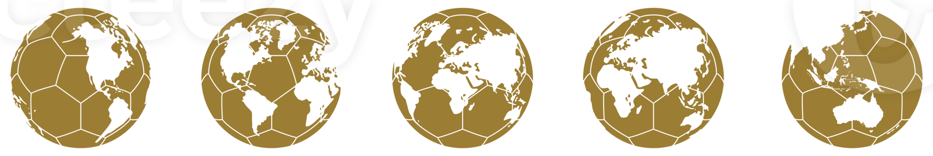 World Map on the Foot Ball Silhouette for Icon, Symbol, Pictogram, Sport News, Art Illustration, Apps, Website or Graphic Design Element. Format PNG