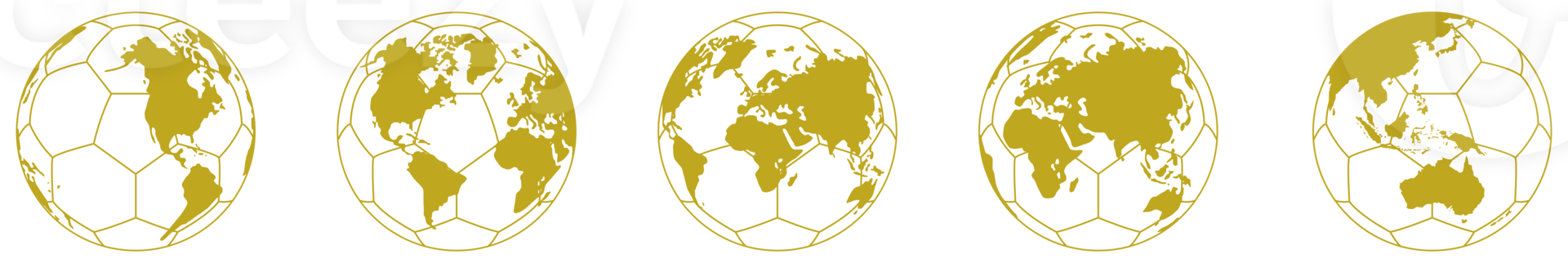 World Map on the Foot Ball Silhouette for Icon, Symbol, Pictogram, Sport News, Art Illustration, Apps, Website or Graphic Design Element. Format PNG