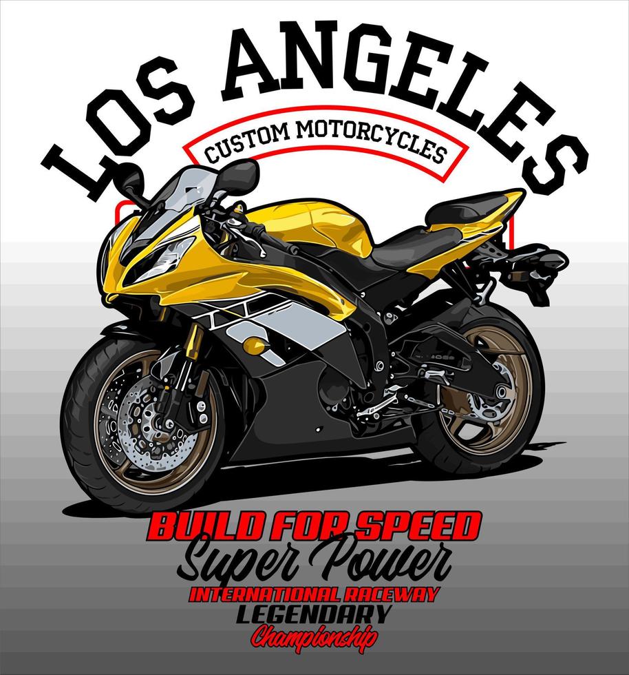 motorbike vector template for t-shirt design