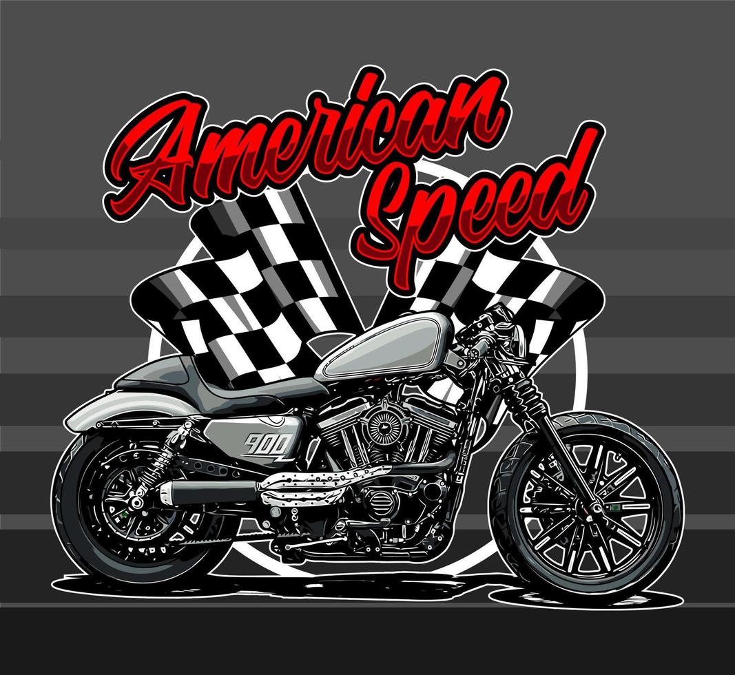 motorbike vector template for t-shirt design