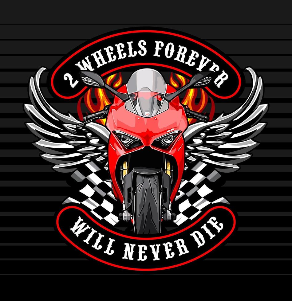 motorbike vector template for t-shirt design
