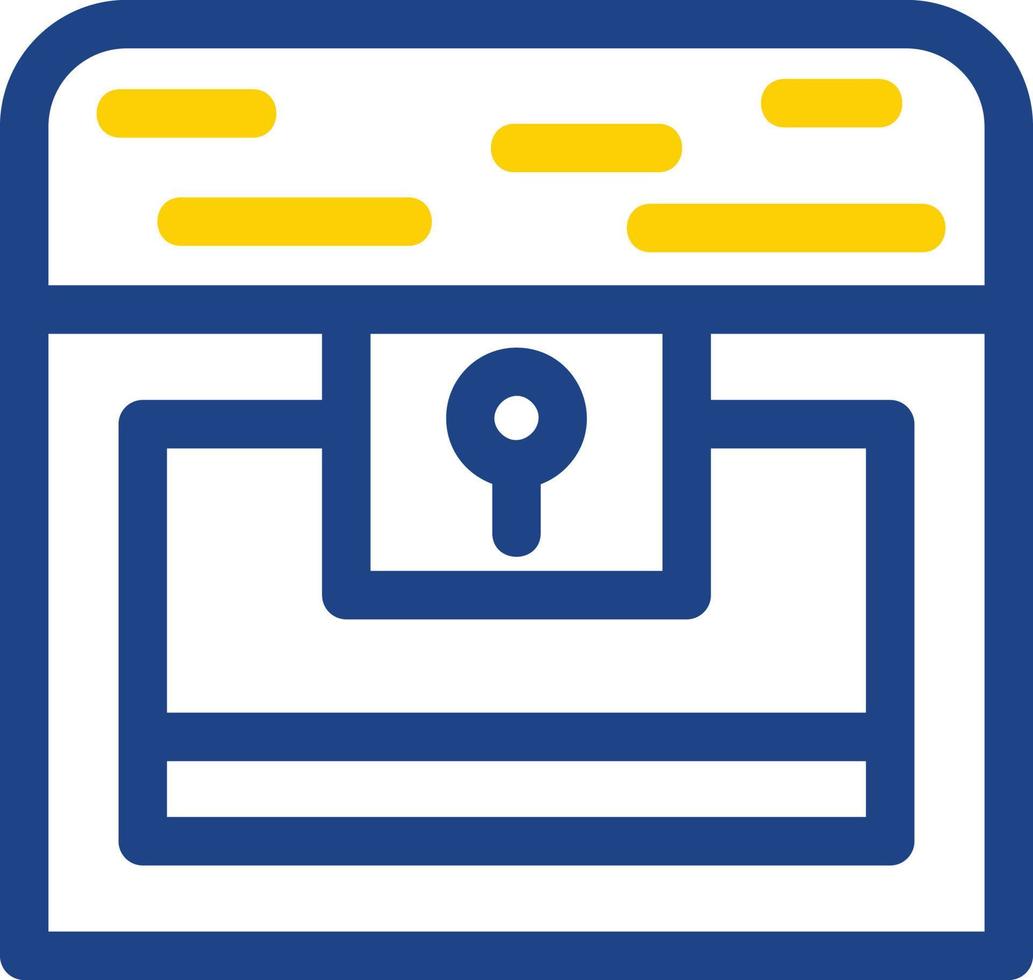 Desert Treasure Chest Vector Icon Design