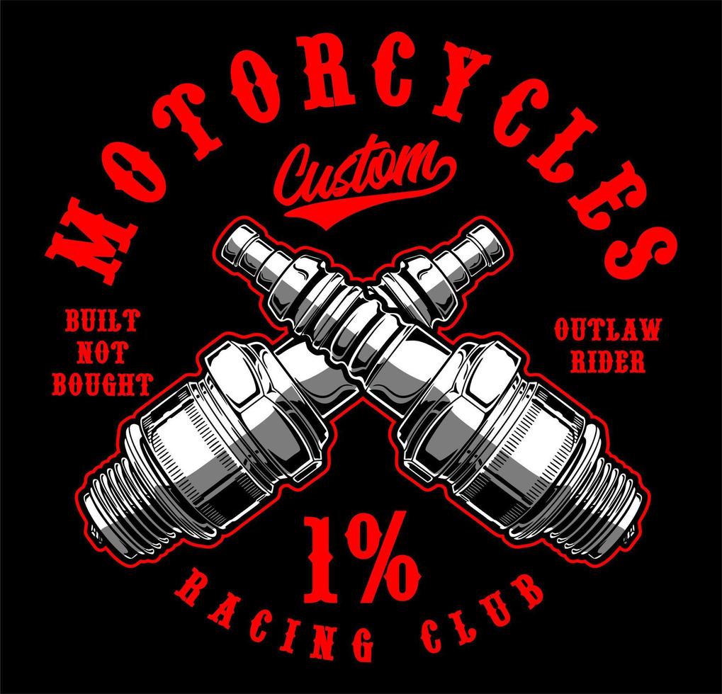 patch biker design vector template