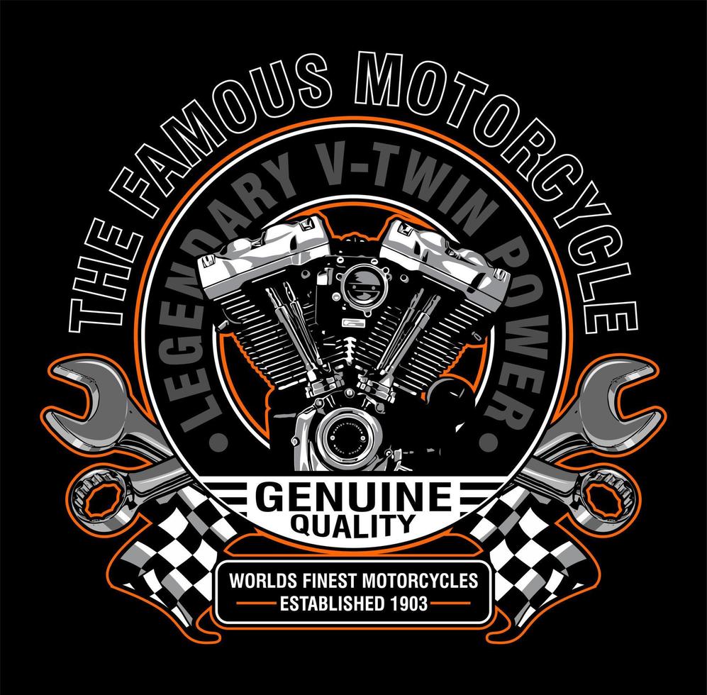 v twin engine vector template