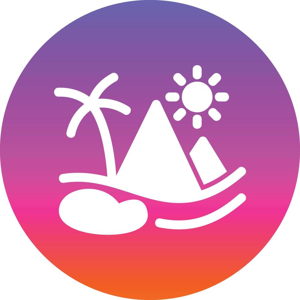 Desert Oasis Vector Icon Design