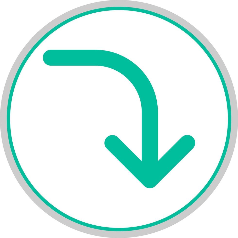 Down Vector Icon Design