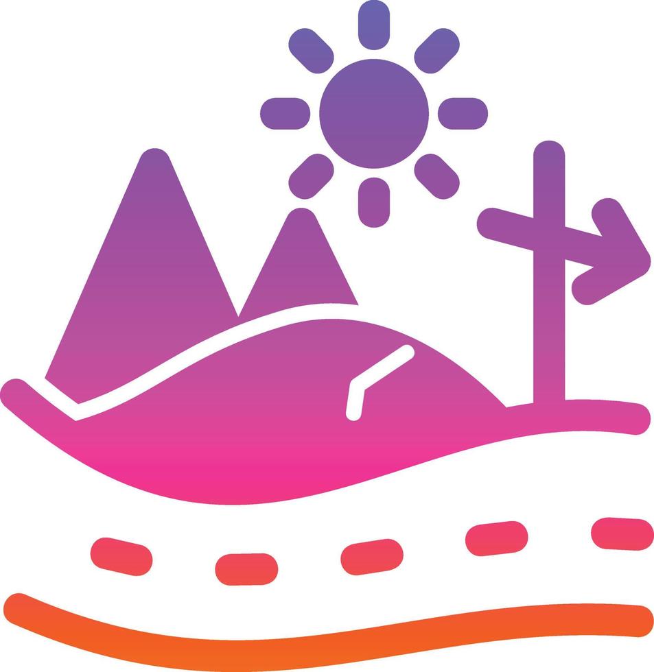 Desert Road Vector Icon Design