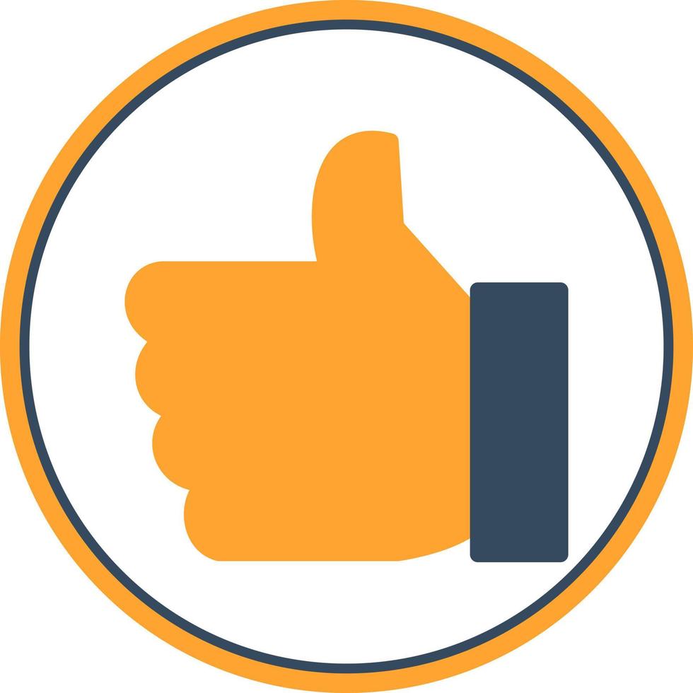 Thumbs Up Vector Icon Design