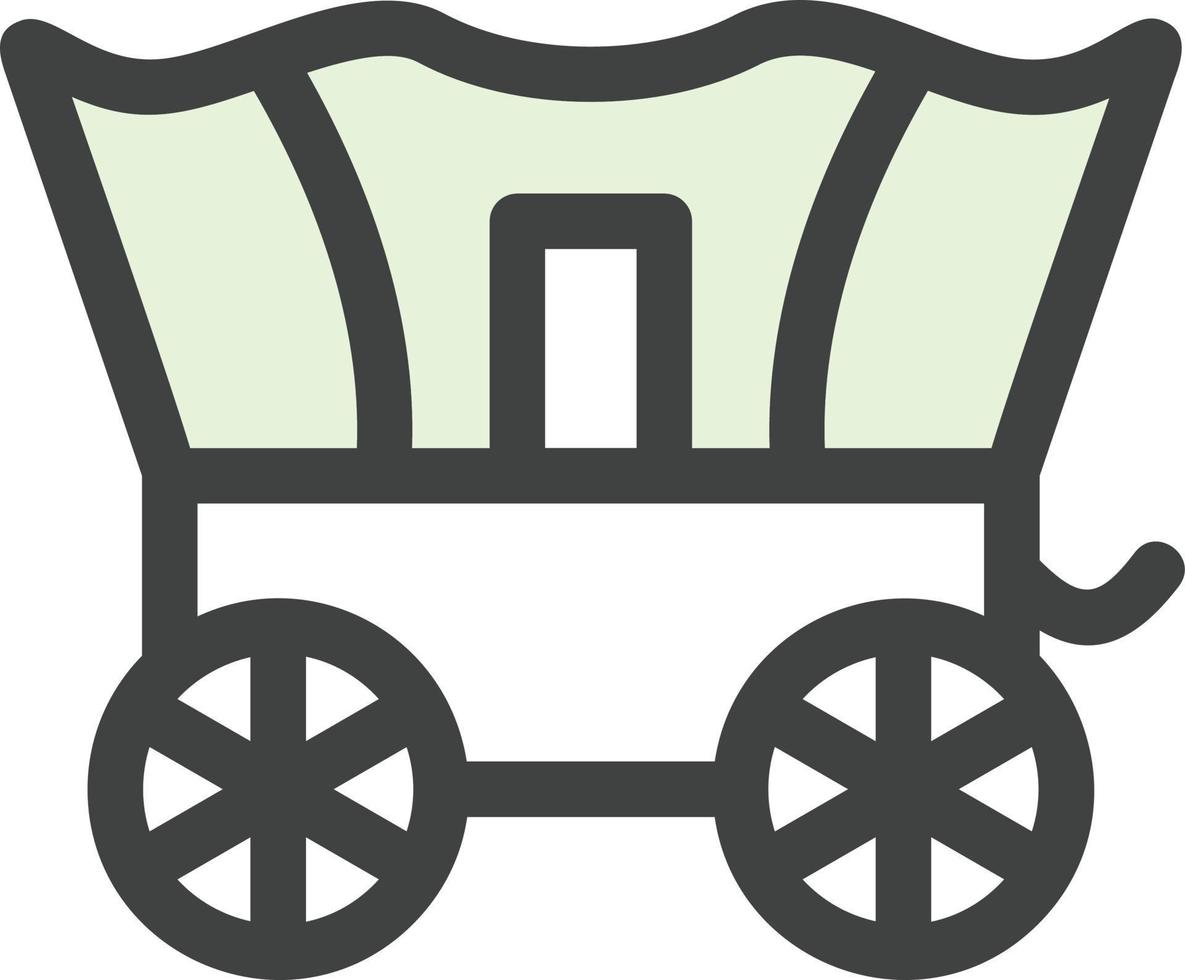 Desert Carriage Vector Icon Design