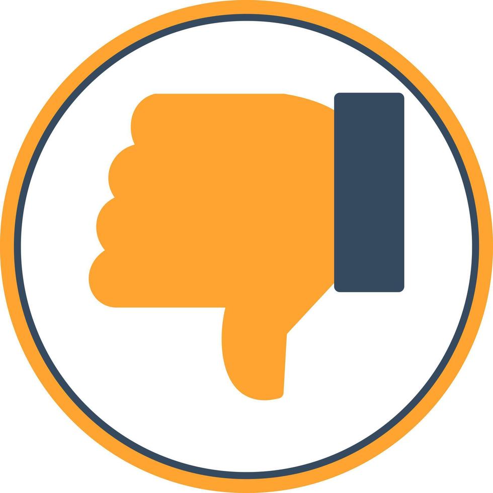 Thumbs Down Vector Icon Design