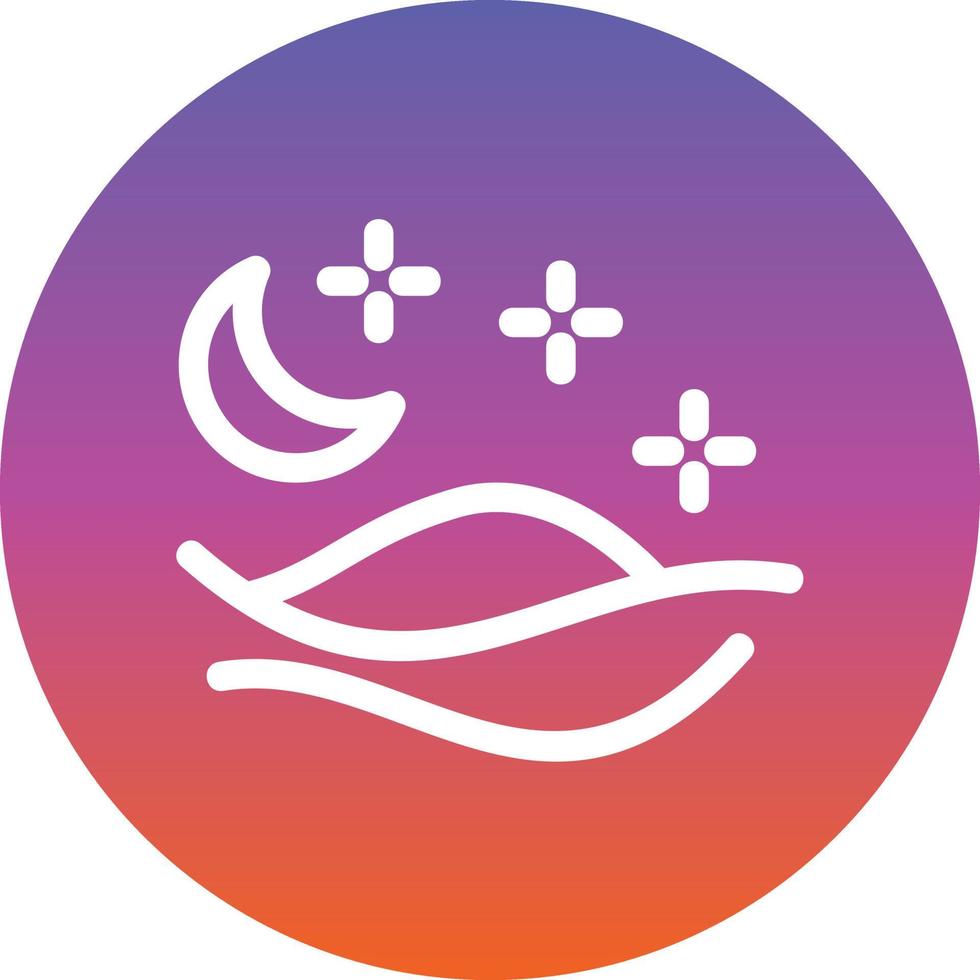Desert Night Vector Icon Design