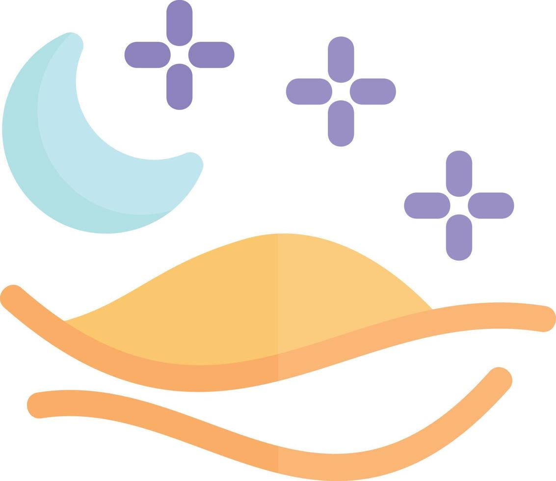 Desert Night Vector Icon Design