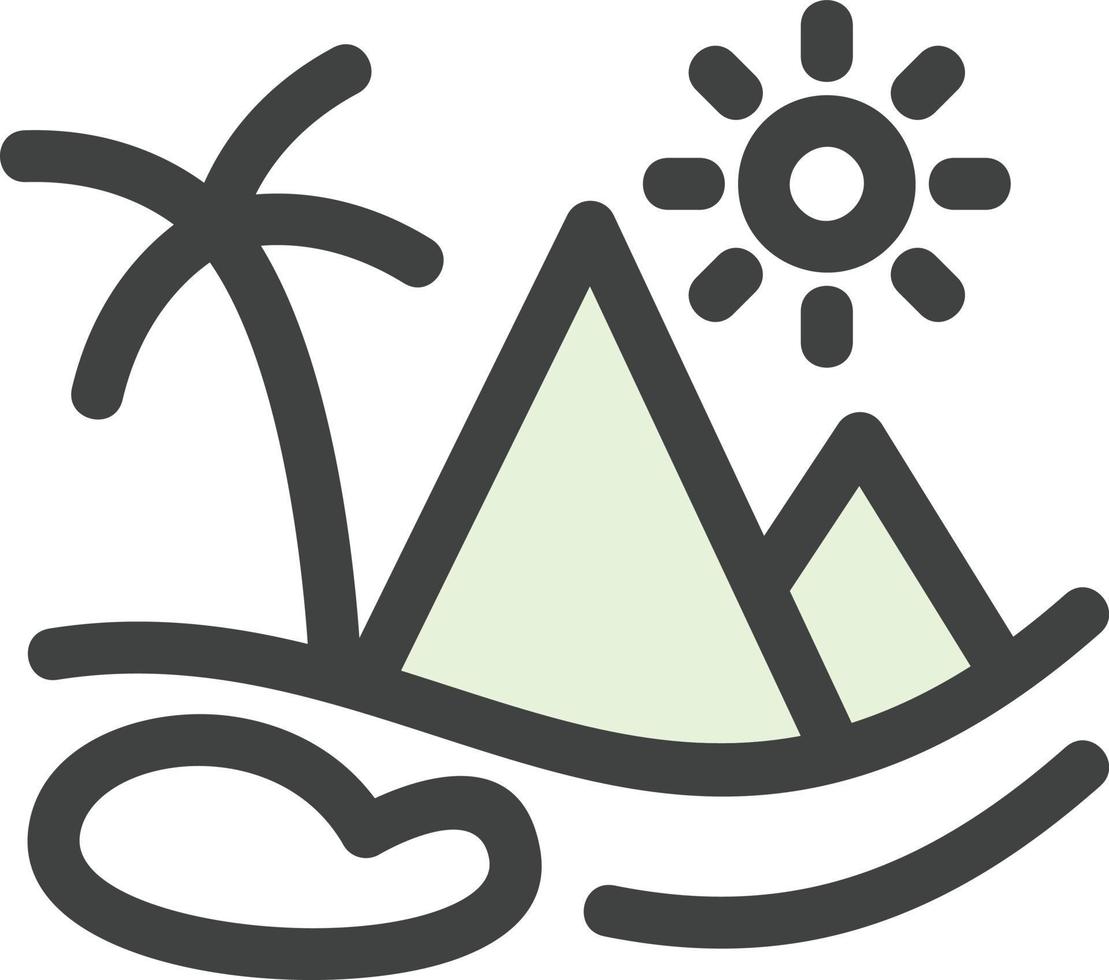 Desert Oasis Vector Icon Design