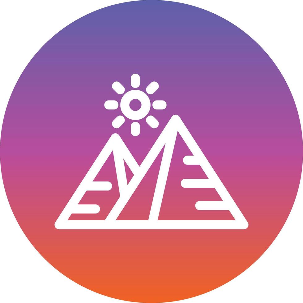 Desert Pyramids Vector Icon Design