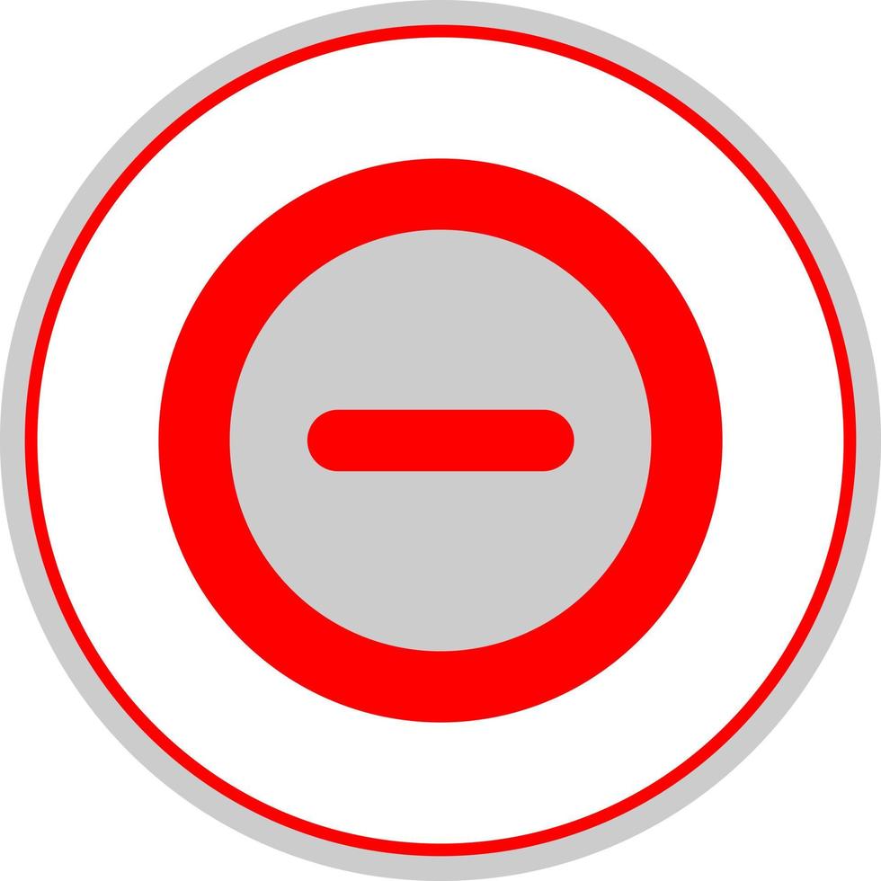 Minus Vector Icon Design