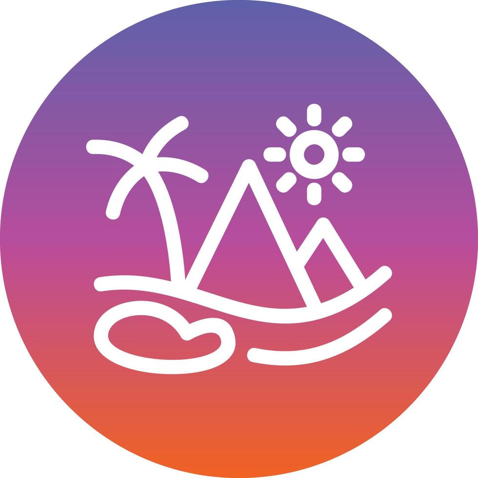 Desert Oasis Vector Icon Design
