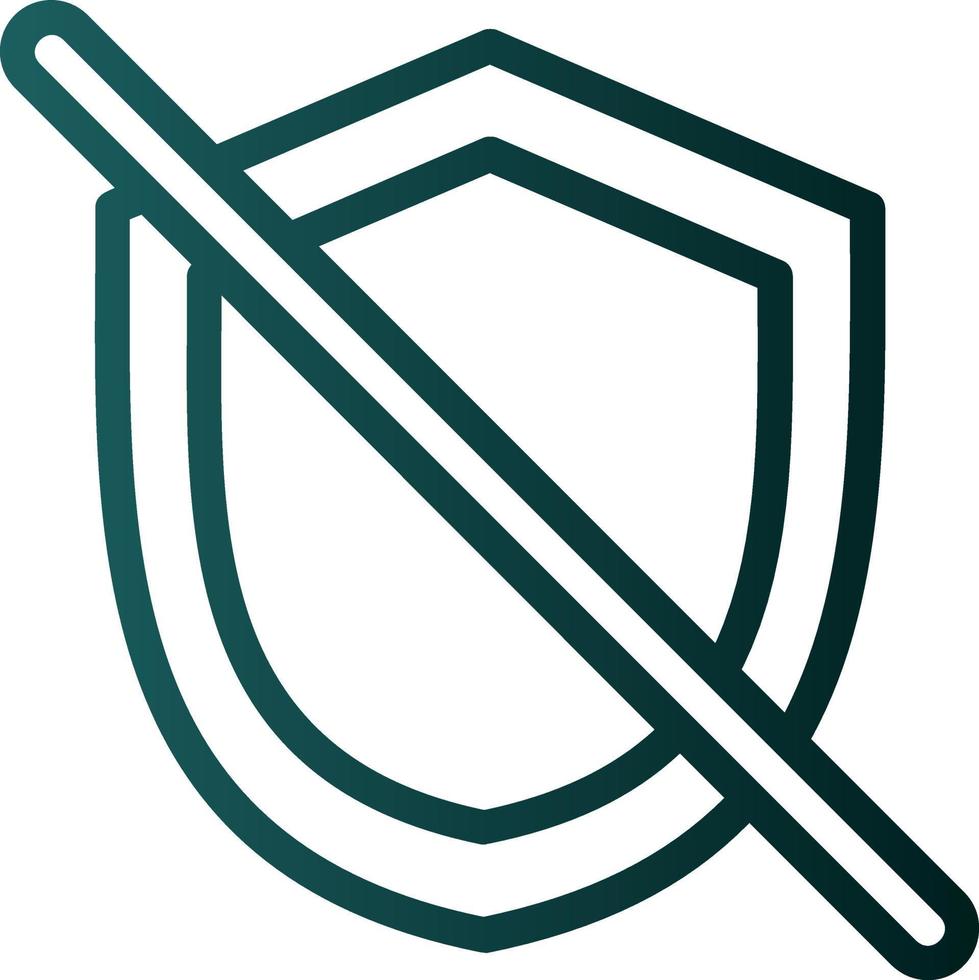 Shield Off Vector Icon Design
