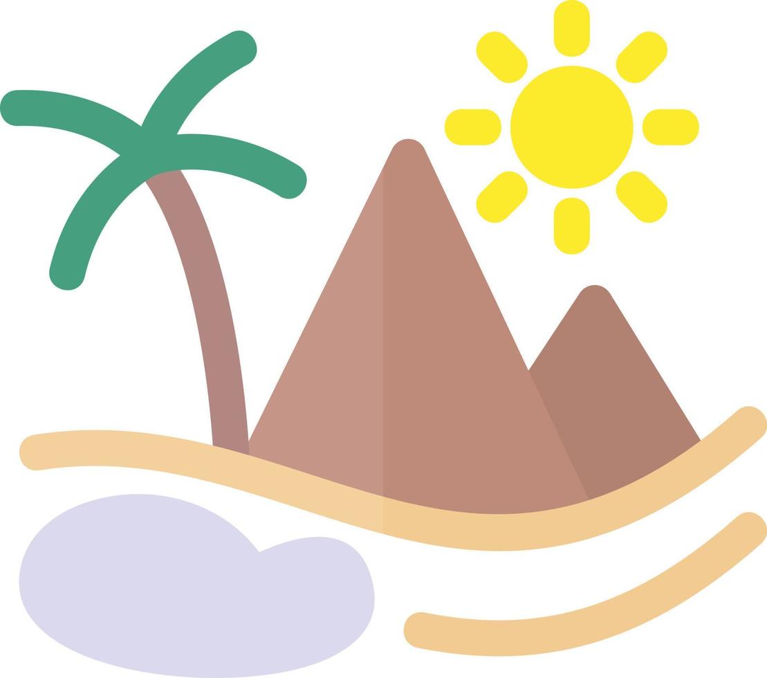 Desert Oasis Vector Icon Design