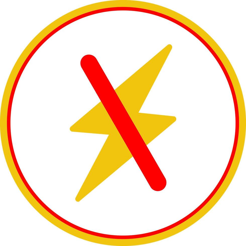 Zap Off Vector Icon Design